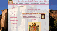 Desktop Screenshot of parroquiadesantamariadelossagradoscorporalesdedaroca.com